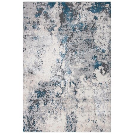 Safavieh 8 x 10 ft. Lagoon 522F Power Loomed Rectangle Area Rug Grey & Turquoise LGN522F-8